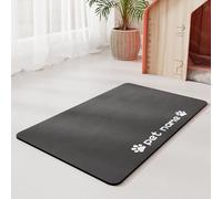 Hixingo 2 Pieces Pet Food Mat, Absorbent Quick Dry Pet Feeding Mat with Non-Slip Rubber Backed, No Stains Dog Cat Placemat Dog Bowl Food and Water Bowl for Messy Drinkers Floors (Dark gray 2,30x40cm)