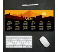 Hixingo 2024 Calendar Mouse Mat, Gaming Mouse Pad, Large Mouse Mat, Mousepad with Stitched Edges, Non-Slip Rubber Base Mouse Pads for Office & Home (700x300x3mm,sunset)
