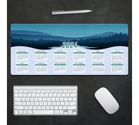 Hixingo 2024 Calendar Mouse Mat, Gaming Mouse Pad, Large Mouse Mat, Mousepad with Stitched Edges, Non-Slip Rubber Base Mouse Pads for Office & Home (700x300x3mm,Forest)