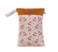 Hixingo 3/2/1 Packs Cute Patterns Wet Bag, Waterproof Wet Dry Bag, Reusable Washable Nappy Stuff Sack, Portable Children's Items Dry Sack with Zipper Pockets for Swimming, Beach (Fox 2,2pc)