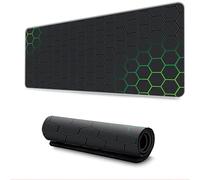 Hixingo 3D Cool Hive Large Mouse Mat, Gaming Mouse Pad, Mouse Pad, Mousepad with Stitched Edges, Non-Slip Rubber Base Mouse Pads for Office & Home (900 * 400 * 3mm,dark green)