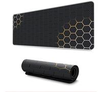 Hixingo 3D Cool Hive Large Mouse Mat, Gaming Mouse Pad, Mouse Pad, Mousepad with Stitched Edges, Non-Slip Rubber Base Mouse Pads for Office & Home (900 * 400 * 3mm,Orange)