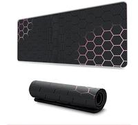 Hixingo 3D Cool Hive Large Mouse Mat, Gaming Mouse Pad, Mouse Pad, Mousepad with Stitched Edges, Non-Slip Rubber Base Mouse Pads for Office & Home (900 * 400 * 3mm,pink)
