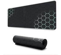 Hixingo 3D Cool Hive Large Mouse Mat, Gaming Mouse Pad, Mouse Pad, Mousepad with Stitched Edges, Non-Slip Rubber Base Mouse Pads for Office & Home (700 * 300 * 3mm,white)