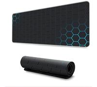Hixingo 3D Cool Hive Large Mouse Mat, Gaming Mouse Pad, Mouse Pad, Mousepad with Stitched Edges, Non-Slip Rubber Base Mouse Pads for Office & Home (1000 * 500 * 3mm,blue)