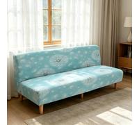 Hixingo 3D Flower Armless Sofa Bed Cover, Washable Couch Cover, Slipcover for Folding Sofa without Armrests, Anti-Slip, Ideal for Homes with Pets or Kids (Dandelion,3 seats)