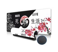 Hixingo 3D Large Mouse Mat, Gaming Mouse Pad, Black and White Life Mouse Pad, Mousepad with Stitched Edges, Non-Slip Rubber Base Mouse Pads for Office & Home (Carp,700x300x3mm)