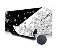 Hixingo 3D Large Mouse Mat, Gaming Mouse Pad, Black and White Life Mouse Pad, Mousepad with Stitched Edges, Non-Slip Rubber Base Mouse Pads for Office & Home (White 2,700x300x3mm)