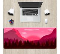 Hixingo 3D Large Mouse Mat, Gaming Mouse Pad, Painting Landscape Mouse Pad, Mousepad with Stitched Edges, Non-Slip Rubber Base Mouse Pads for Office Home (1200x600x3mm,Pink)