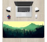 Hixingo 3D Large Mouse Mat, Gaming Mouse Pad, Painting Landscape Mouse Pad, Mousepad with Stitched Edges, Non-Slip Rubber Base Mouse Pads for Office Home (900x400x3mm,Green)