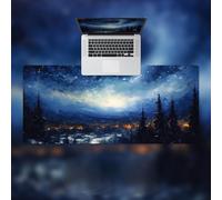 Hixingo 3D Milky Way Large Mouse Mat, Gaming Mouse Pad, Mouse Pad, Mousepad with Stitched Edges, Non-Slip Rubber Base Mouse Pads for Office & Home (1000 * 500 * 3mm,forest)