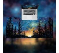 Hixingo 3D Milky Way Large Mouse Mat, Gaming Mouse Pad, Mouse Pad, Mousepad with Stitched Edges, Non-Slip Rubber Base Mouse Pads for Office & Home (800 * 300 * 3mm,Shrub)