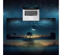 Hixingo 3D Milky Way Large Mouse Mat, Gaming Mouse Pad, Mouse Pad, Mousepad with Stitched Edges, Non-Slip Rubber Base Mouse Pads for Office & Home (800 * 300 * 3mm,planet)