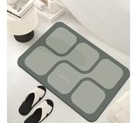 Hixingo Absorbent Bath Mat Modern Minimalist Quick-Drying Diatomaceous Earth Bathroom Mat Shower Floor Mat Kitchen Door Mat, con Rubber Non-slip Bottom, Easy to Clean (80x120cm,Olive Green)