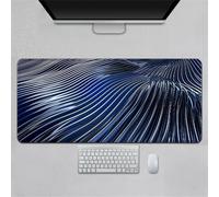 Hixingo Abstract Contour Lines Mouse Mat, Gaming Mouse Pad, Large Mouse Mat, Stain-Resistant Mousepad with Stitched Edges, Non-Slip Rubber Base Mouse Pads for Office & Home (900x400x3mm,Stripes)