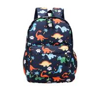 Hixingo Backpack for School Kids, Dinosaur Pattern Lightweight School Bags for Boys and Secondary Double Layer Capacity Rucksack for Children Primary School Bag (Dark Blue,33x23x10cm)