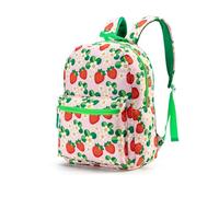 Hixingo Backpack for School Kids, Lightweight Backpack School Bags for Girls Boys and Secondary Large Capacity Rucksack for Children Primary School Bag (White Flower,40x28x13cm)