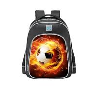 Hixingo Backpack for School Kids, Lightweight School Bags for Girls Boys and Secondary Large Capacity Rucksack for Children Primary School Bag (L:42x30x20cm,Ball 10)