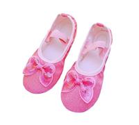 Hixingo Ballet Shoes Women Split Sole, Size 3.5-9 UK Ballet Slippers Flat Shoes Split Sole Adult for Dancing Races, Gymnastics Dancing (KA-Hot Pink,7)