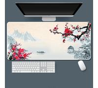 Hixingo Beautiful Landscape Large Mouse Mat, Gaming Mouse Pad, Mouse Pad, Mousepad with Stitched Edges, Non-Slip Rubber Base Mouse Pads for Office & Home (600 * 300 * 3mm,lake)