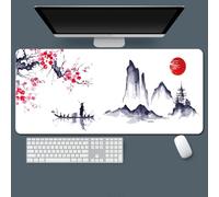 Hixingo Beautiful Landscape Large Mouse Mat, Gaming Mouse Pad, Mouse Pad, Mousepad with Stitched Edges, Non-Slip Rubber Base Mouse Pads for Office & Home (1000 * 500 * 3mm,Boating)