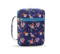 Hixingo Bible Cover Case with a Zip, Bible Covers with Handle for Women and Men Small Bible Cover Bag Carrying Book Case Perfect Gift for Book Lover Girls Mother (Rose Flower,26x19cm)