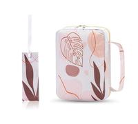 Hixingo Bible Cover Case with a Zip, Bible Covers with Handle for Women and Men Small Bible Cover Bag Carrying Book Case Perfect Gift for Book Lover Girls Mother (Turtleback Leaf,26x19cm)