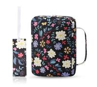 Hixingo Bible Cover Case with a Zip, Bible Covers with Handle for Women and Men Small Bible Cover Bag Carrying Book Case Perfect Gift for Book Lover Girls Mother (Daisy,26x19cm)