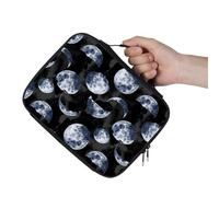 Hixingo Bible Cover Case with a Zip, Bible Covers with Handle for Women and Men Small Bible Cover Bag Carrying Book Case Perfect Gift for Book Lover Girls Mother (Moon,28x22cm)