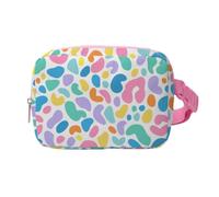 Hixingo Bum Bag for Men Women Waterproof, Bumbag Large with Zipper Lightweight Waist Pack with Adjustable Belt for Sports Running Hiking Walking Travel (Polka dot Print 4,20x14x5cm)
