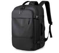 Hixingo Cabin Bag Backpack 49x31x25, Underseat Carry on Bags for Airplanes Foldable Lightweight Travel Backpack for Weekender Getaways and Business Trips (Black)