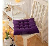 Hixingo Chair Cushions Set of 2, Corn Kernel Seat Cushions for Dining Chairs, Solid Colours Soft Cotton Kitchen Chair Cushions, Dining Chair Cushions for Armchair Seat Pad For Garden (40cm,Violet)
