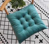 Hixingo Chair Cushions Set of 2, Seat Cushions for Dining Chairs, Crystal Velvet Solid Colours Soft Cotton Kitchen Chair Cushions, Dining Chair Cushions for Garden Armchair Seat Pad (40cm,Turquoise)
