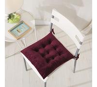 Hixingo Chair Cushions Set of 2, Seat Cushions for Dining Chairs, Crystal Velvet Solid Colours Soft Cotton Kitchen Chair Cushions, Dining Chair Cushions for Garden Armchair Seat Pad (40cm,Burgundy)