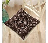 Hixingo Chair Cushions Set of 2, Seat Cushions for Dining Chairs, Geometric Print Soft Cotton Kitchen Chair Cushions, Dining Chair Cushions for Armchair Seat Pad For Garden (Coffee,40x40cm)