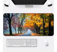 Hixingo City Scenery Mouse Mat, Gaming Mouse Pad, 3D Large Mouse Mat, Mousepad with Stitched Edges, Non-Slip Rubber Base Mouse Pads for Office & Home (800x300x3mm,maple)