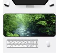 Hixingo City Scenery Mouse Mat, Gaming Mouse Pad, 3D Large Mouse Mat, Mousepad with Stitched Edges, Non-Slip Rubber Base Mouse Pads for Office & Home (900x400x3mm,Creek)