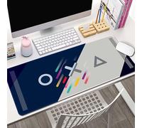 Hixingo Creative Geometry Large Mouse Mat, Gaming Mouse Pad, Mouse Pad, Mousepad with Stitched Edges, Non-Slip Rubber Base Mouse Pads for Office & Home (800x300x3mm,Blue Grey)