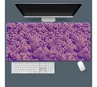 Hixingo Creative Graffiti Mouse Mat, Gaming Mouse Pad, Large Mouse Mat, Mousepad with Stitched Edges, Non-Slip Rubber Base Mouse Pads for Office & Home (800x300x3mm,Purple)