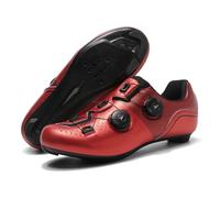 Hixingo Cycling Shoes Mens SPD-SL SPD Look Delta Road Bicycle Shoes Womens MTB Bicycle Shoe Unisex Breathable Comfortable Mountain Bike Sneaker with Compatible Cleat (Red,11)