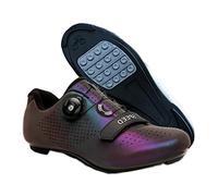 Hixingo Cycling Shoes Mens Womens, MTB Bicycle Shoes Sneaker Road Bike Breathable Mountain Bike Shoes with Spin Shoestring Non-Slip Shoe Purple