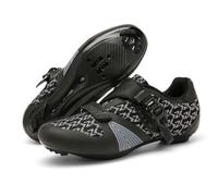 Hixingo Cycling Shoes Mens Womens SPD-SL Look Delta SPD Road MTB Bicycle Shoes, Unisex Breathable Mesh Fabric Comfortable Mountain Bike Sneaker with Compatible Cleat (Black,9)