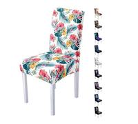 Hixingo Dining Chair Covers Set of 1 2 4 6,3D Printing Stretch Chair Covers,Washable Chair Covers,Dining Chair Slipcovers for Kitchen,Diner,Party,Wedding,Chair Protector (set of 1,Tropical Flower)