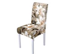 Hixingo Dining Chair Covers Set of 1 2 4 6,Tropical Flower Print Stretch Chair Covers,Washable Chair Covers,Dining Chair Slipcovers for Kitchen,Diner,Party,Wedding (set of 6,Anemone)