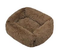 Hixingo Dog Bed for Medium Small Large Puppy kitten Solid Colors Fluffy Anti AnXiety Cat Bed, Machine Washable Dog Mat, Fluffy Comfortable Mat for Cat for Living Room Bedroom Balcony (Brown,XS)
