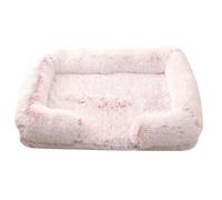 Hixingo Dog Bed for Medium Small Puppy Kitten, Tie-Dye Fluffy Anti AnXiety Cat Bed, Machine Washable Dog Mat, Fluffy Comfortable Mat for Cat for Living Room, Bedroom, Balcony (Pink,S)