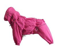Hixingo Dog Coats with Legs, S-5XL Winter Warm Dog Coat Snow Jacket with Harness Hole for Small Medium Large Pet Indoor & Outdoor Wear (Rose Red,3XL)