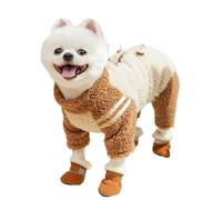 Hixingo Dog Coats with Legs, Winter Warm Comfortable Dog Coat Snow Pet Jacket with Harness Hole and D-Ring for Small Medium Large Pet Indoor & Outdoor Wear (521 Brown,XL)
