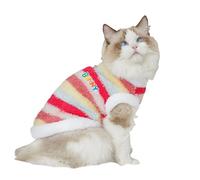 Hixingo Dog Fleece Jumper Vest Sweater Warm Flannel Winter Pullover Jacket for Small,Medium & Large Dogs with D-Ring Stretch Fit Pet Cold Weather Coat for Dogs Boy or Girls (Red rainbow,XXL)