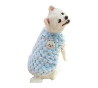 Hixingo Dog Fleece Jumper Vest Sweater Warm Flannel Winter Pullover Jacket with D-Ring for Small, Medium & Large Dogs, Cold Coat for Puppy Dogs Boy or Girls Pet (411 Blue,S)